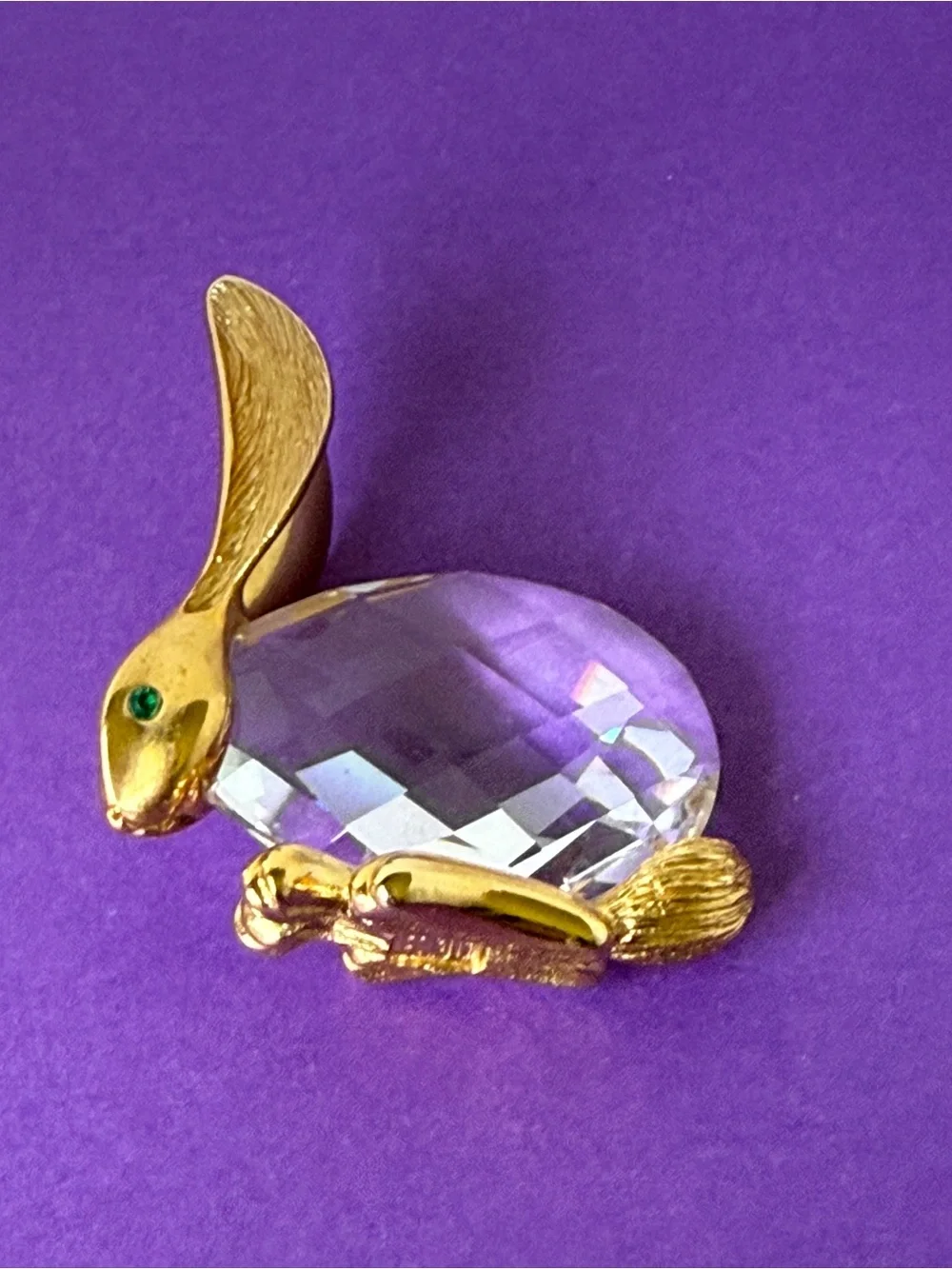 VTG Miniature Crystal Figurine  Set Of 3 Collectible Vintage Animals